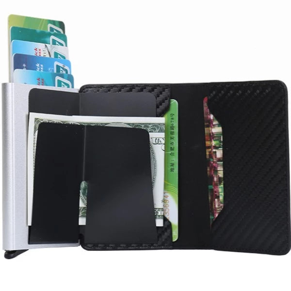 🎩✨ Carteira de Fibra de Carbono: Elegância e Praticidade no Seu Bolso! ✨🎩 - Barbeiro Expresso