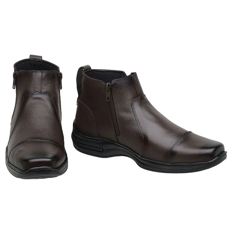🥾🌟 Botina Masculina em Couro Bovino Legítimo: Conforto e Durabilidade! 🌟🛠️ - Barbeiro Expresso