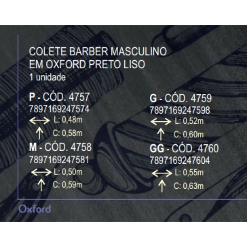 ✂️ Colete Avental Oxford: Vista-se para o Sucesso na Barbearia! 💈🧔 - Barbeiro Expresso