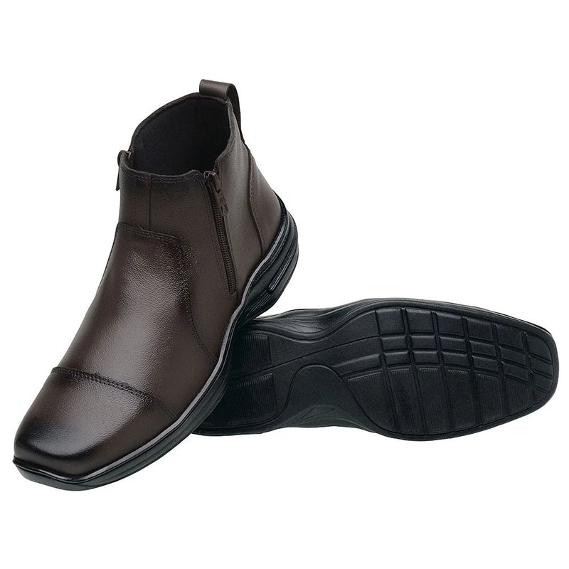 🥾🌟 Botina Masculina em Couro Bovino Legítimo: Conforto e Durabilidade! 🌟🛠️ - Barbeiro Expresso