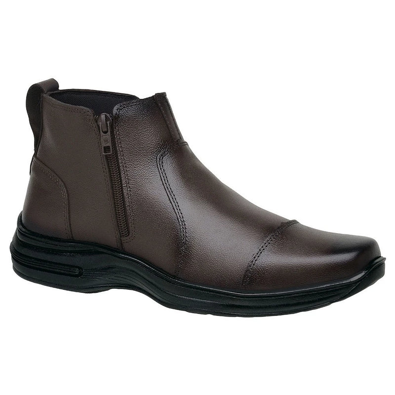 🥾🌟 Botina Masculina em Couro Bovino Legítimo: Conforto e Durabilidade! 🌟🛠️ - Barbeiro Expresso