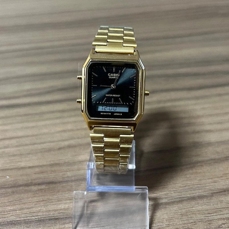 🕰✨ Relógio Vintage Ultra Premium AQ-230A: Elegância Clássica Encontra Funcionalidade Moderna! ✨🕰 - Barbeiro Expresso