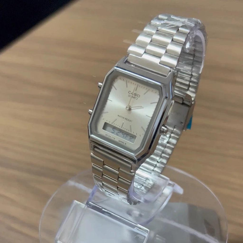 🕰✨ Relógio Vintage Ultra Premium AQ-230A: Elegância Clássica Encontra Funcionalidade Moderna! ✨🕰 - Barbeiro Expresso