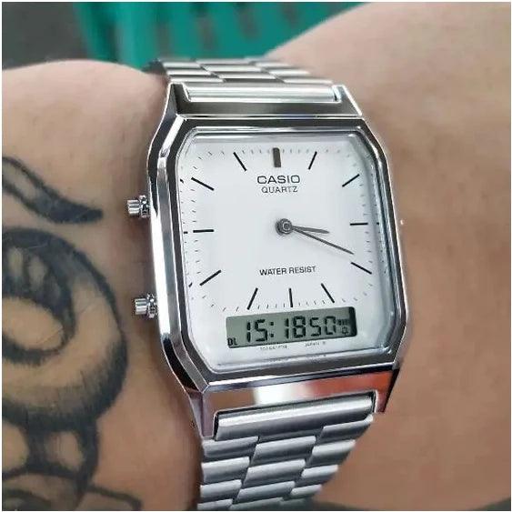 🕰✨ Relógio Vintage Ultra Premium AQ-230A: Elegância Clássica Encontra Funcionalidade Moderna! ✨🕰 - Barbeiro Expresso