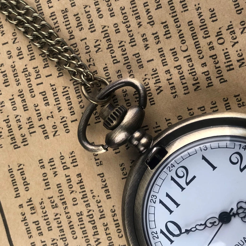 🕰️✨ Relógio de Bolso "Pocket Clock" Steampunk: Uma Viagem no Tempo em Estilo! 🕰️✨ - Barbeiro Expresso