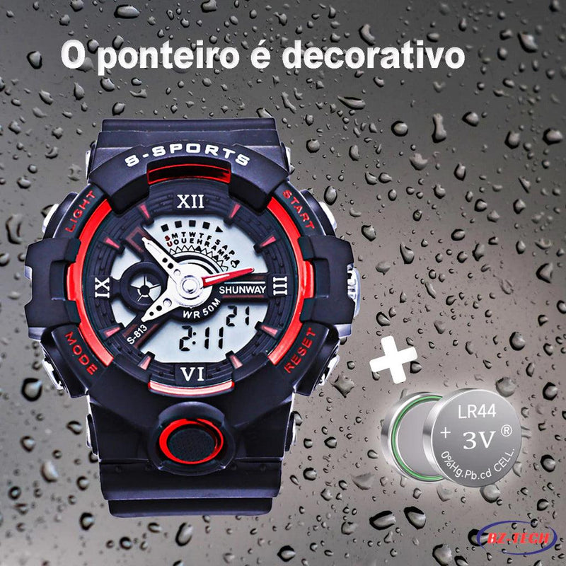 🕒✨ Relógio Masculino Digital de Luxo: Tecnologia e Elegância no Seu Pulso! ✨🕒 - Barbeiro Expresso