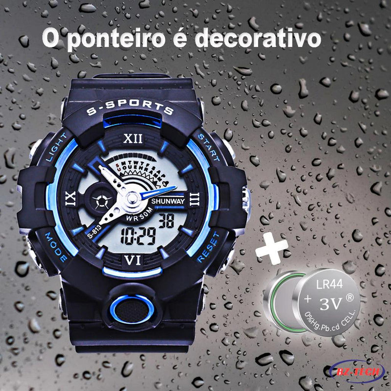 🕒✨ Relógio Masculino Digital de Luxo: Tecnologia e Elegância no Seu Pulso! ✨🕒 - Barbeiro Expresso
