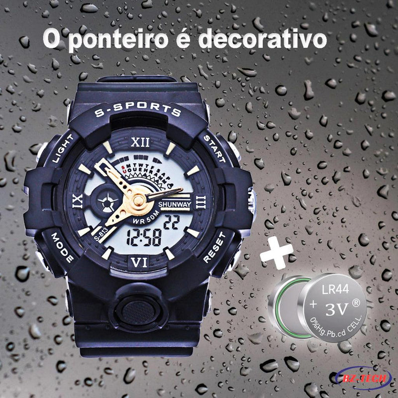 🕒✨ Relógio Masculino Digital de Luxo: Tecnologia e Elegância no Seu Pulso! ✨🕒 - Barbeiro Expresso