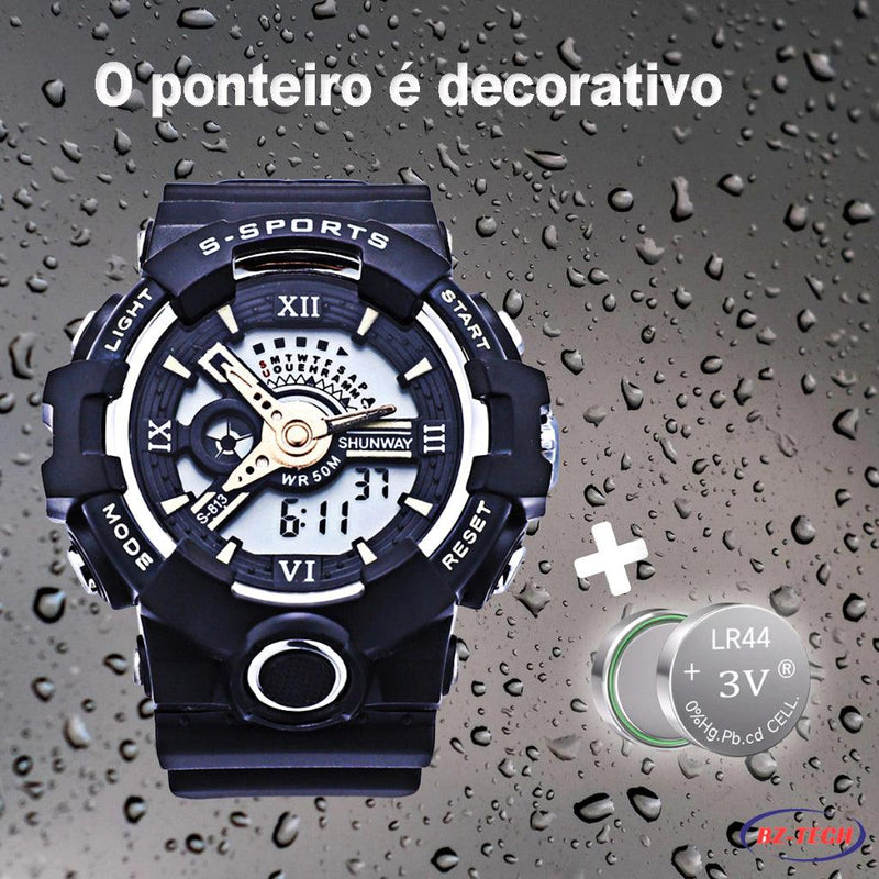 🕒✨ Relógio Masculino Digital de Luxo: Tecnologia e Elegância no Seu Pulso! ✨🕒 - Barbeiro Expresso