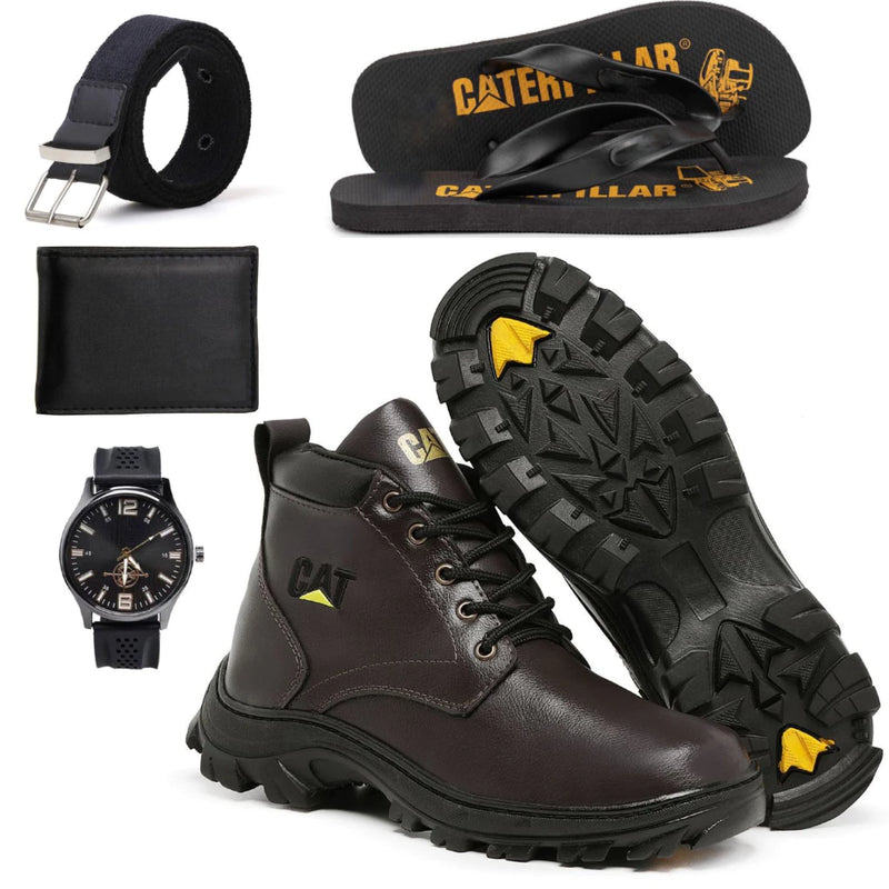 👞🎁 Transforme seu Estilo com o Kit Bota CAT e Acessórios! Perfeito para o Barbeiro Moderno! 👞🎁 - Barbeiro Expresso