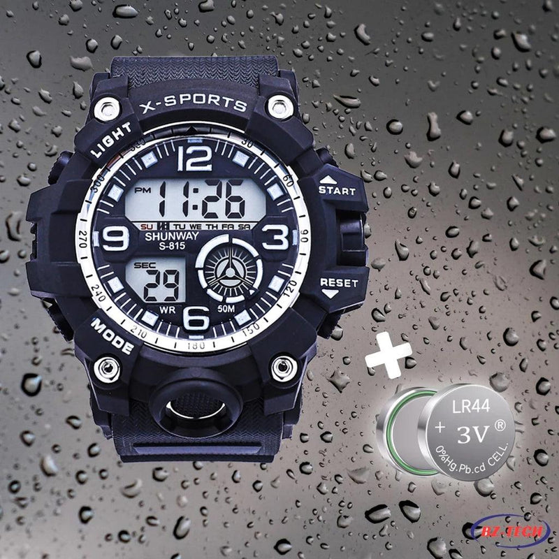 🕒✨ Relógio Masculino Digital de Luxo: Tecnologia e Elegância no Seu Pulso! ✨🕒 - Barbeiro Expresso