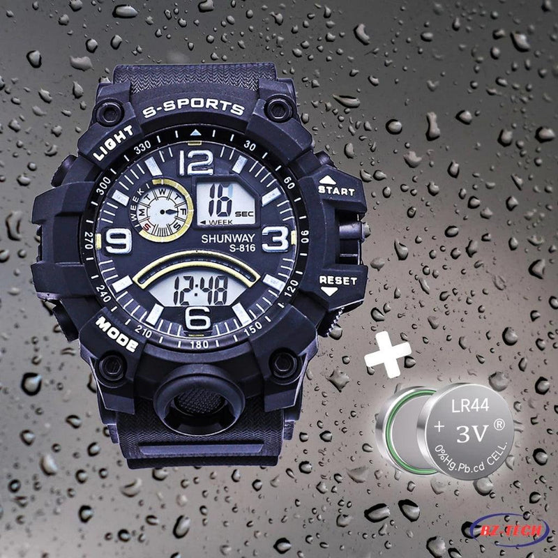 🕒✨ Relógio Masculino Digital de Luxo: Tecnologia e Elegância no Seu Pulso! ✨🕒 - Barbeiro Expresso