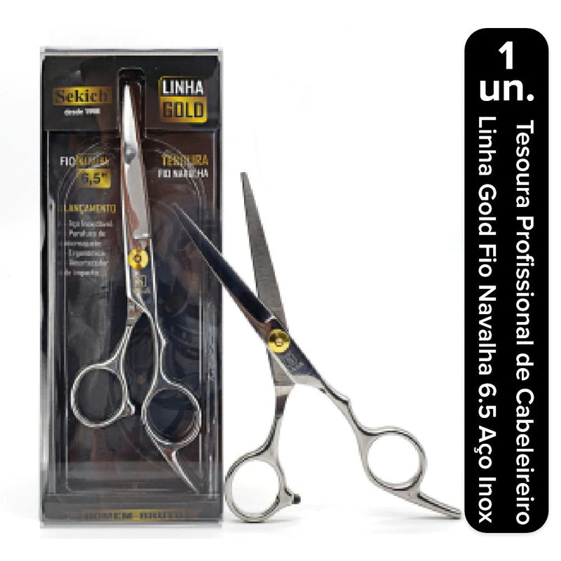 🔪✂️ Tesoura Desbaste Profissional: Precisão e Controle nas suas Mãos! ✨💇‍♂️ - Barbeiro Expresso