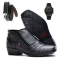 🥾💼 Kit Bota Botina Social Masculina em Couro Legítimo: Elegância e Resistência! 💼🕰️ - Barbeiro Expresso