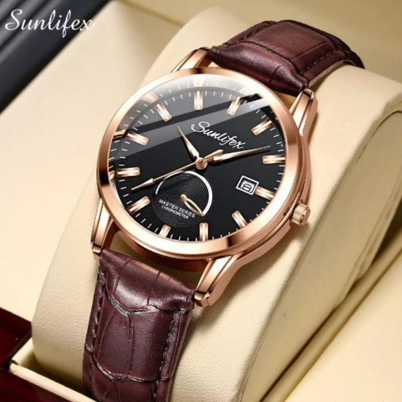 🕰️✨ Relógio Masculino Sunlifex 7010: Clássico e Sofisticado! ✨🕰️ - Barbeiro Expresso