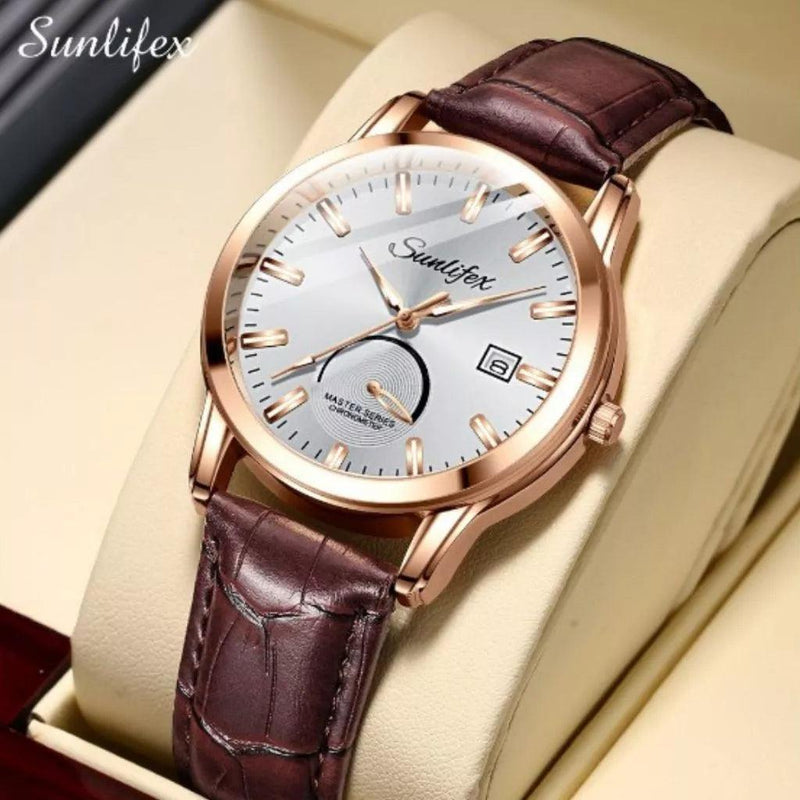 🕰️✨ Relógio Masculino Sunlifex 7010: Clássico e Sofisticado! ✨🕰️ - Barbeiro Expresso