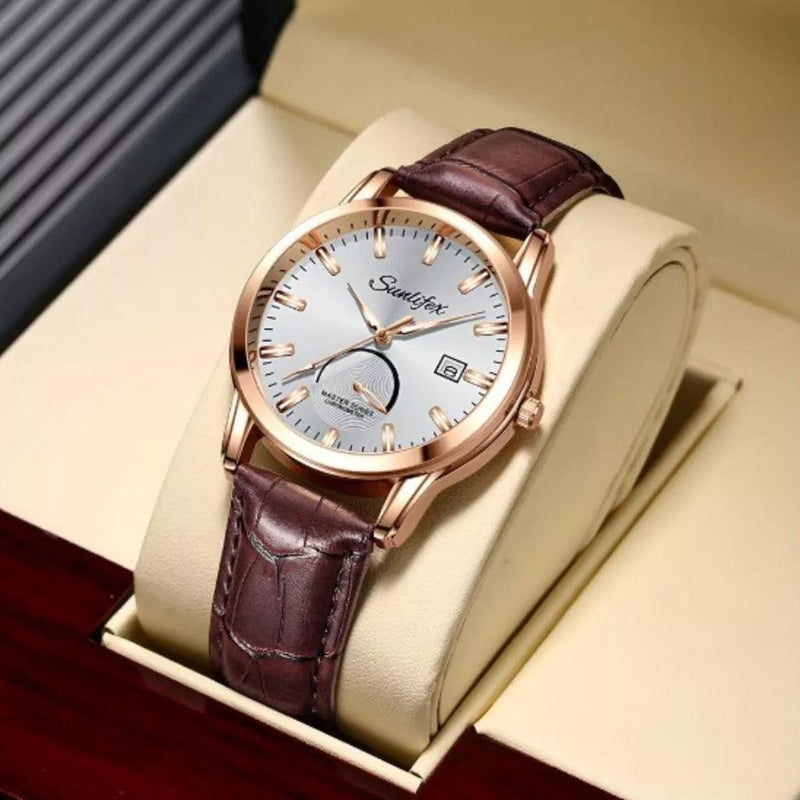 🕰️✨ Relógio Masculino Sunlifex 7010: Clássico e Sofisticado! ✨🕰️ - Barbeiro Expresso