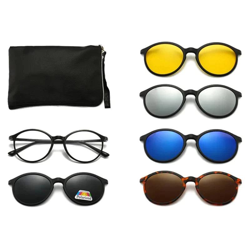 🕶️✨ Transforme Seu Visual com o Óculos Clip-on 6 em 1: Praticidade e Estilo! ✨🕶️ - Barbeiro Expresso