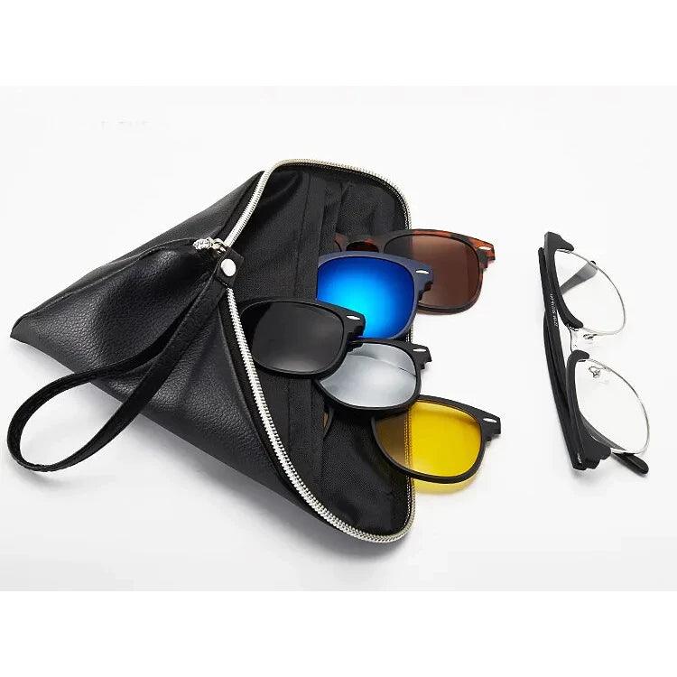 🕶️✨ Transforme Seu Visual com o Óculos Clip-on 6 em 1: Praticidade e Estilo! ✨🕶️ - Barbeiro Expresso