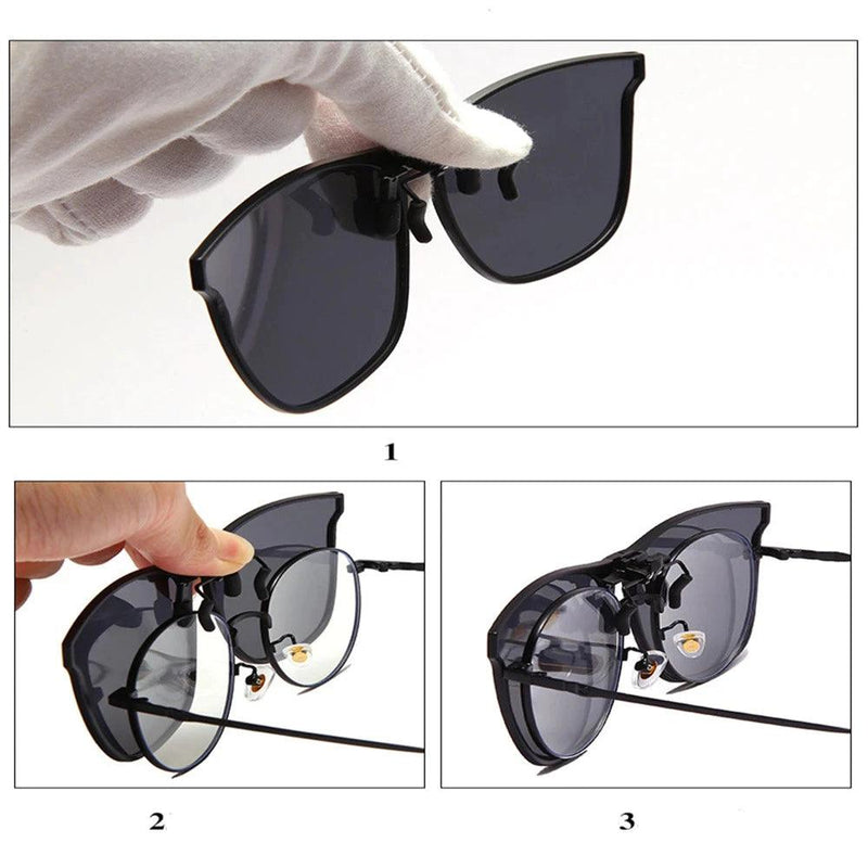 🕶️✨ Transforme Seu Visual com o Óculos Clip-on 6 em 1: Praticidade e Estilo! ✨🕶️ - Barbeiro Expresso