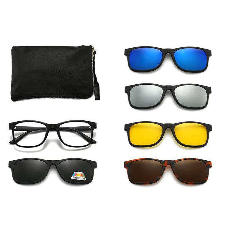 🕶️✨ Transforme Seu Visual com o Óculos Clip-on 6 em 1: Praticidade e Estilo! ✨🕶️ - Barbeiro Expresso