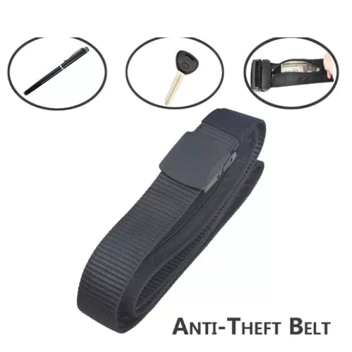 🔒👖 Cinto com Bolso Anti-Roubo e Fivela de Plástico Antialérgico: Segurança e Conforto! 👖🔒 - Barbeiro Expresso