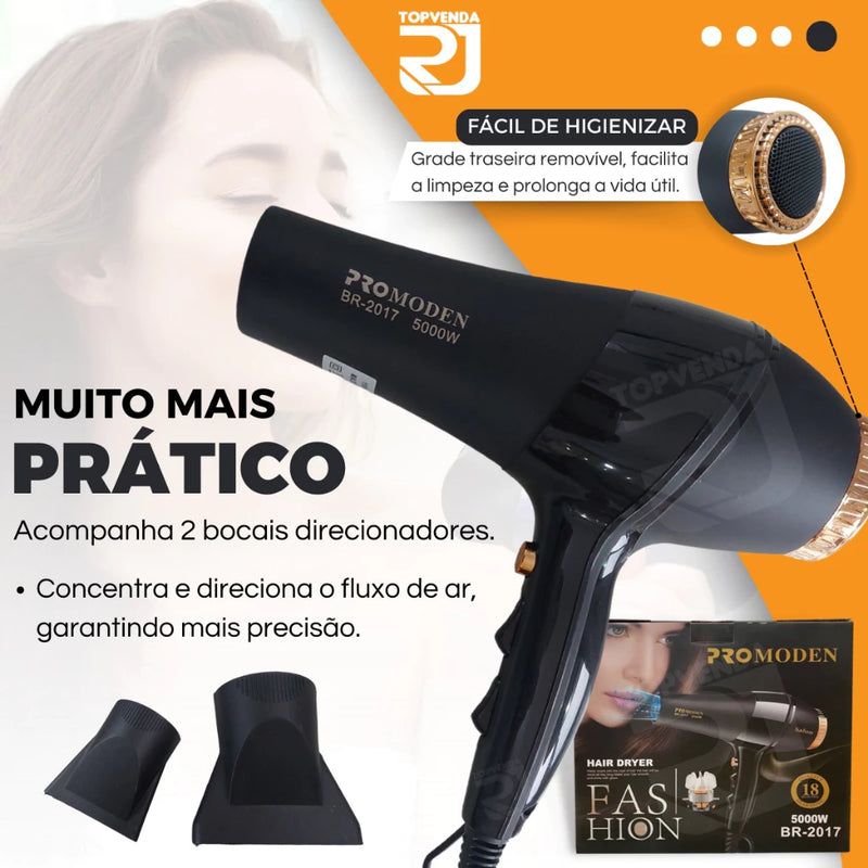 💨🔥 SECADOR CABELO 5000W PROFISSIONAL PROMODEN 💨🔥 - Barbeiro Expresso