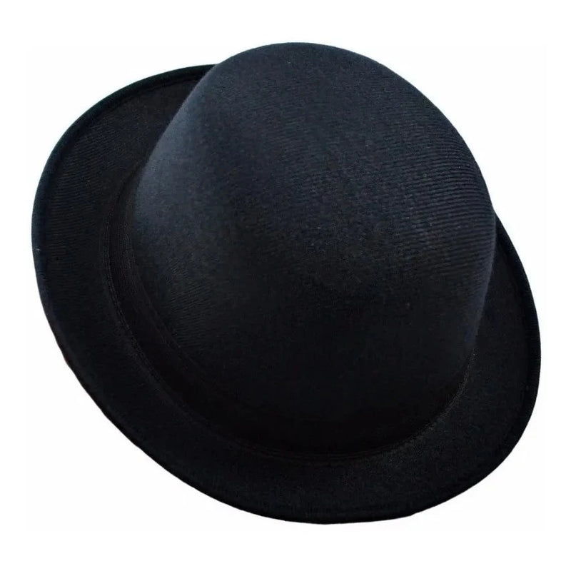 🎩 Chapéu Coco Preto Bowler Chaplin Lã Retro Qualidade Top - Barbeiro Expresso
