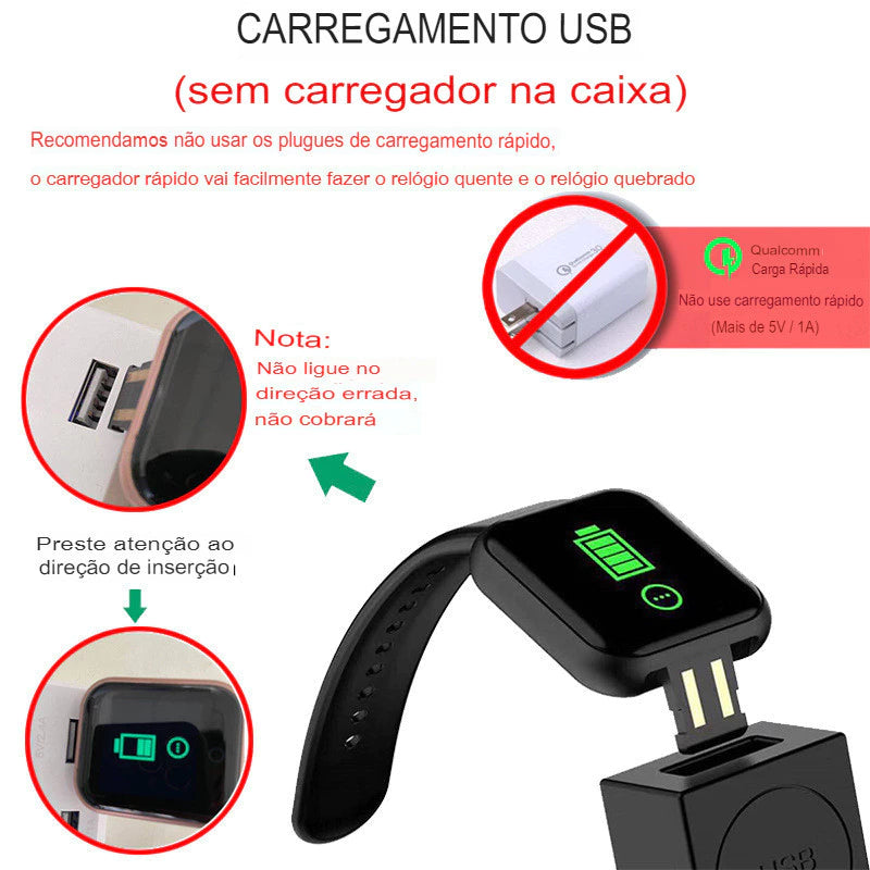 🕒✨ Smartwatch D20: Tecnologia Avançada ao Alcance de Suas Mãos! ✨🕒 - Barbeiro Expresso