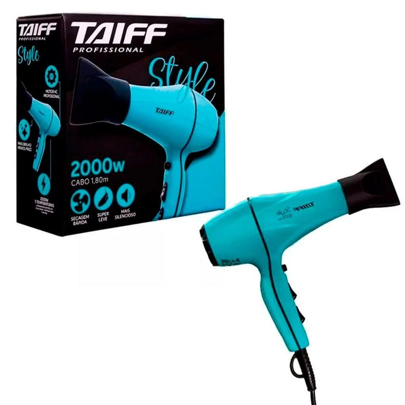 💨🔷 Secador de Cabelo Taiff Style Azul Tiffany 2000W 🔷💨 - Barbeiro Expresso
