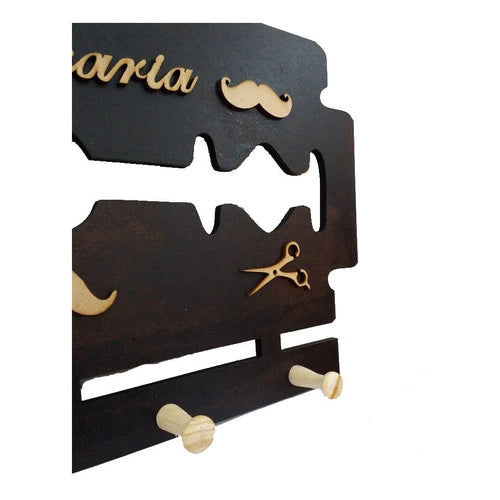 🪒🔲 Cabideiro Porta Capas em MDF para Barbearia 🔲🪒 - Barbeiro Expresso