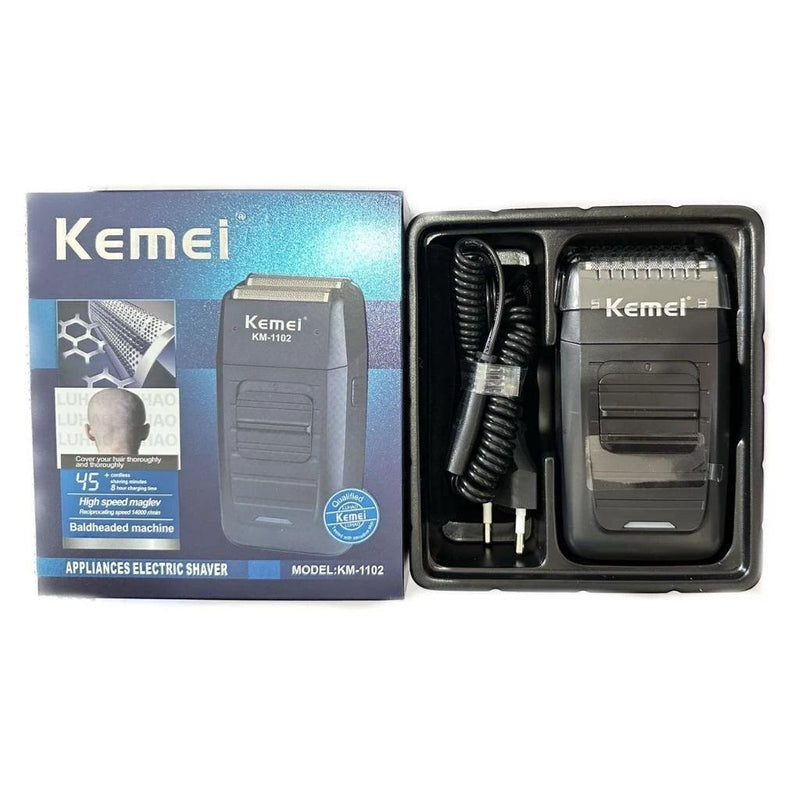 1. 📱 Barbeador Shaver kemei KM-1102 Recarregável Bivolt 110-220V - Barbeiro Expresso