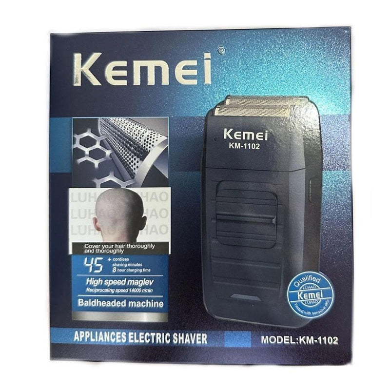 1. 📱 Barbeador Shaver kemei KM-1102 Recarregável Bivolt 110-220V - Barbeiro Expresso