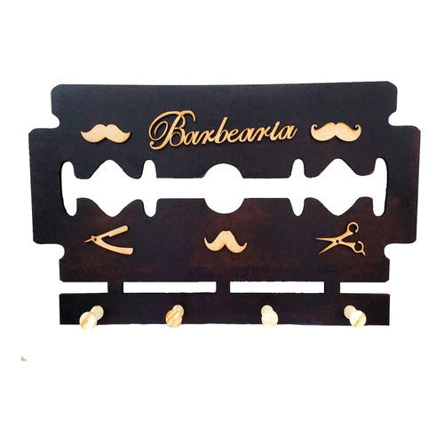 🪒🔲 Cabideiro Porta Capas em MDF para Barbearia 🔲🪒 - Barbeiro Expresso