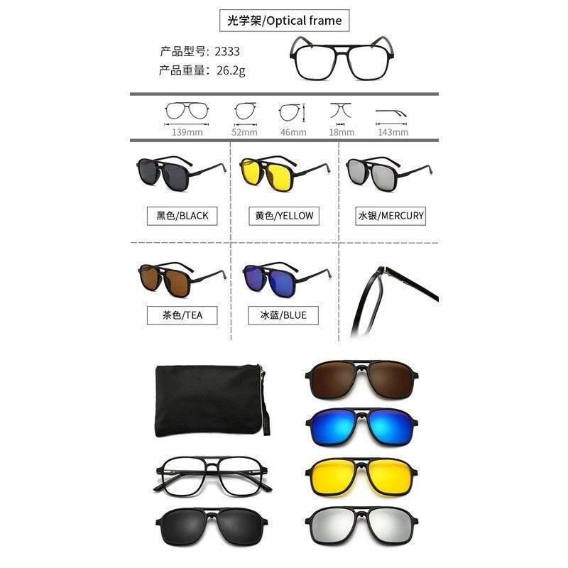 🕶️✨ Transforme Seu Visual com o Óculos Clip-on 6 em 1: Praticidade e Estilo! ✨🕶️ Descrição do Produto - Barbeiro Expresso