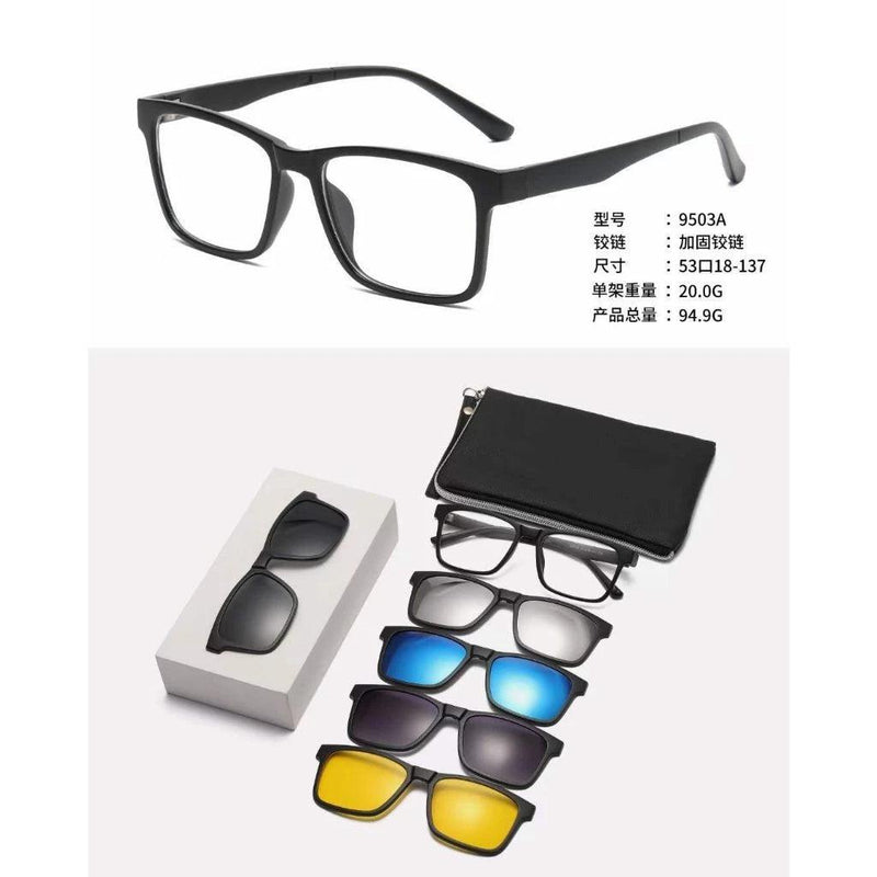 🕶️✨ Transforme Seu Visual com o Óculos Clip-on 6 em 1: Praticidade e Estilo! ✨🕶️ Descrição do Produto - Barbeiro Expresso
