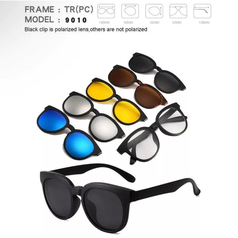 🕶️✨ Transforme Seu Visual com o Óculos Clip-on 6 em 1: Praticidade e Estilo! ✨🕶️ Descrição do Produto - Barbeiro Expresso