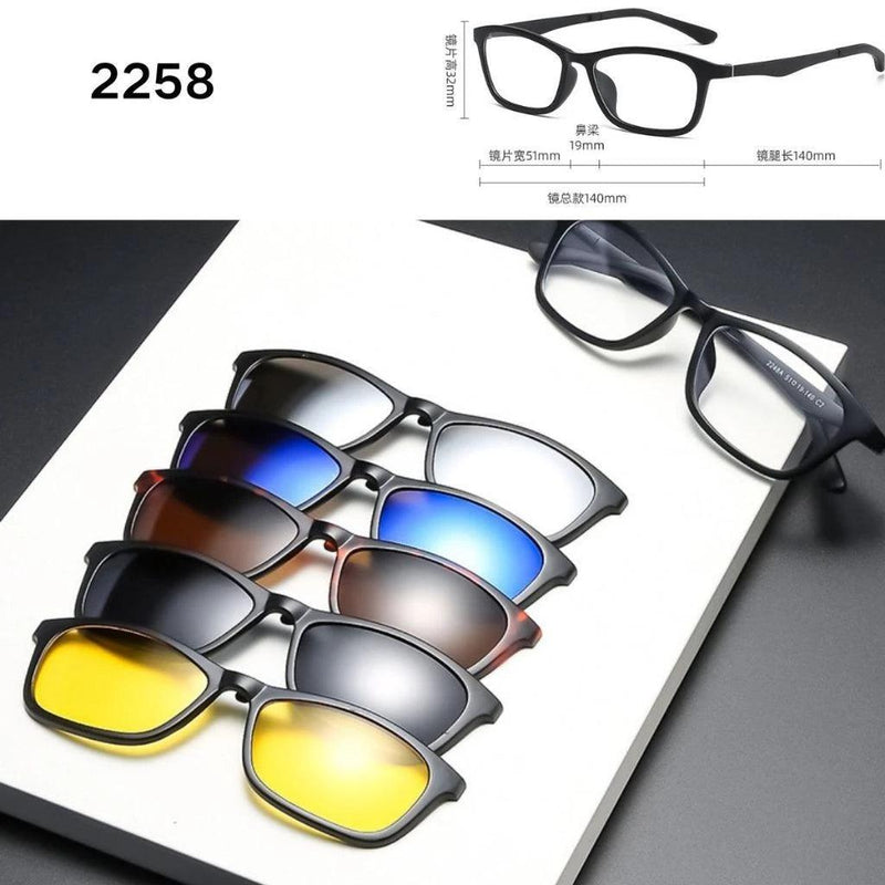 🕶️✨ Transforme Seu Visual com o Óculos Clip-on 6 em 1: Praticidade e Estilo! ✨🕶️ Descrição do Produto - Barbeiro Expresso