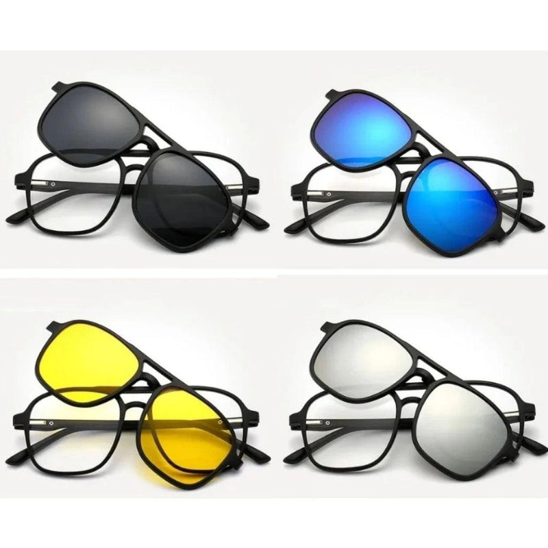 🕶️✨ Transforme Seu Visual com o Óculos Clip-on 6 em 1: Praticidade e Estilo! ✨🕶️ Descrição do Produto - Barbeiro Expresso