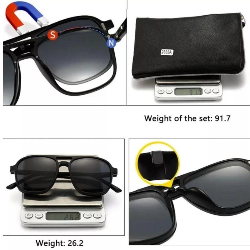 🕶️✨ Transforme Seu Visual com o Óculos Clip-on 6 em 1: Praticidade e Estilo! ✨🕶️ Descrição do Produto - Barbeiro Expresso