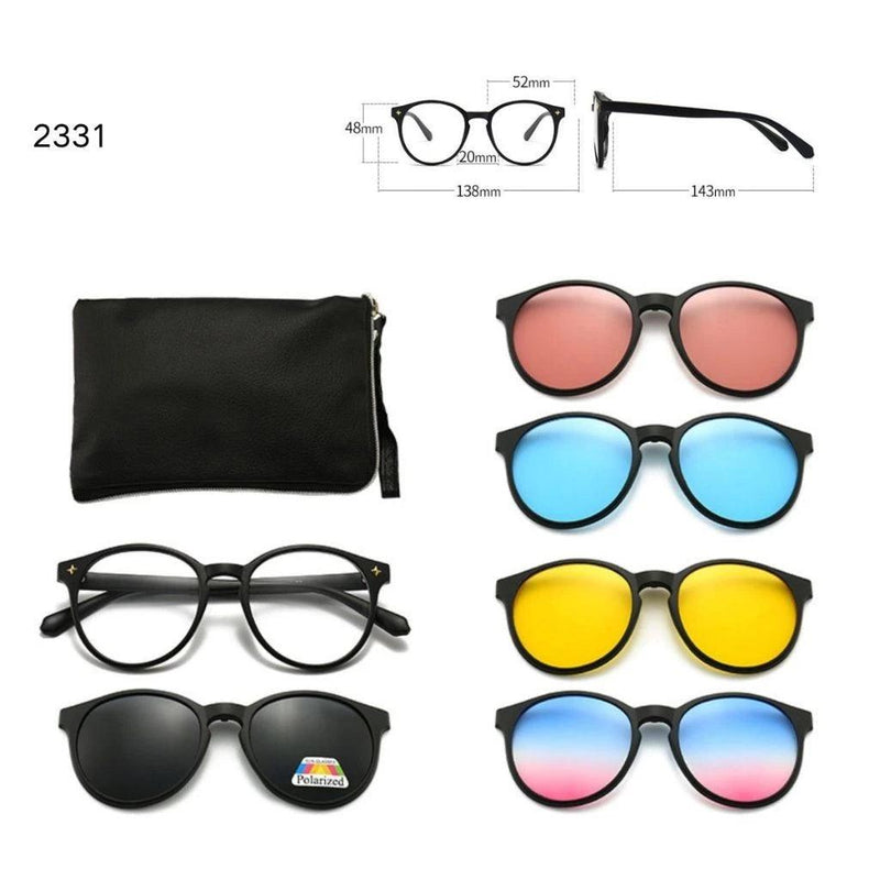 🕶️✨ Transforme Seu Visual com o Óculos Clip-on 6 em 1: Praticidade e Estilo! ✨🕶️ Descrição do Produto - Barbeiro Expresso