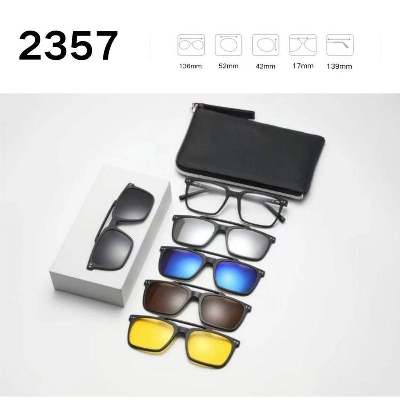 🕶️✨ Transforme Seu Visual com o Óculos Clip-on 6 em 1: Praticidade e Estilo! ✨🕶️ Descrição do Produto - Barbeiro Expresso