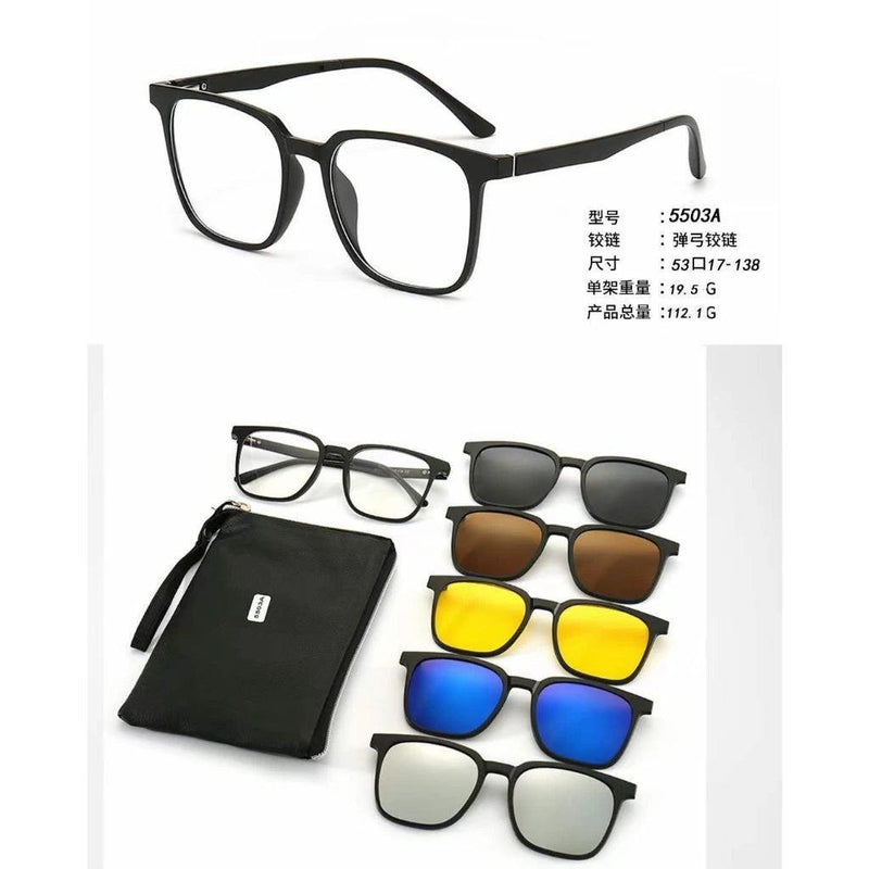 🕶️✨ Transforme Seu Visual com o Óculos Clip-on 6 em 1: Praticidade e Estilo! ✨🕶️ Descrição do Produto - Barbeiro Expresso